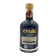 Bouteille de vinaigre balsamique de Modène IGP Ortalli 250 ml - Gusto Intenso, haute densité, étiquette noire et dorée