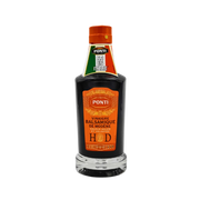 Vinaigre balsamique de Modène HD Ponti 250ml - vue avant avec étiquette orange et mention Haute Densité