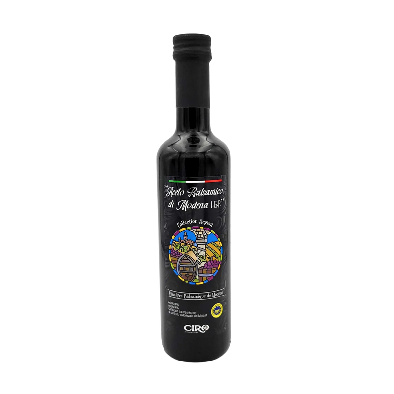 Vinaigre balsamique de Modène IGP Ciro 500ml - bouteille élégante avec étiquette artistique Collection Arezou