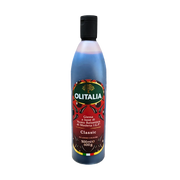 Bouteille de vinaigre balsamique Olitalia Classic 500ml - Face avant avec étiquette rouge et logo