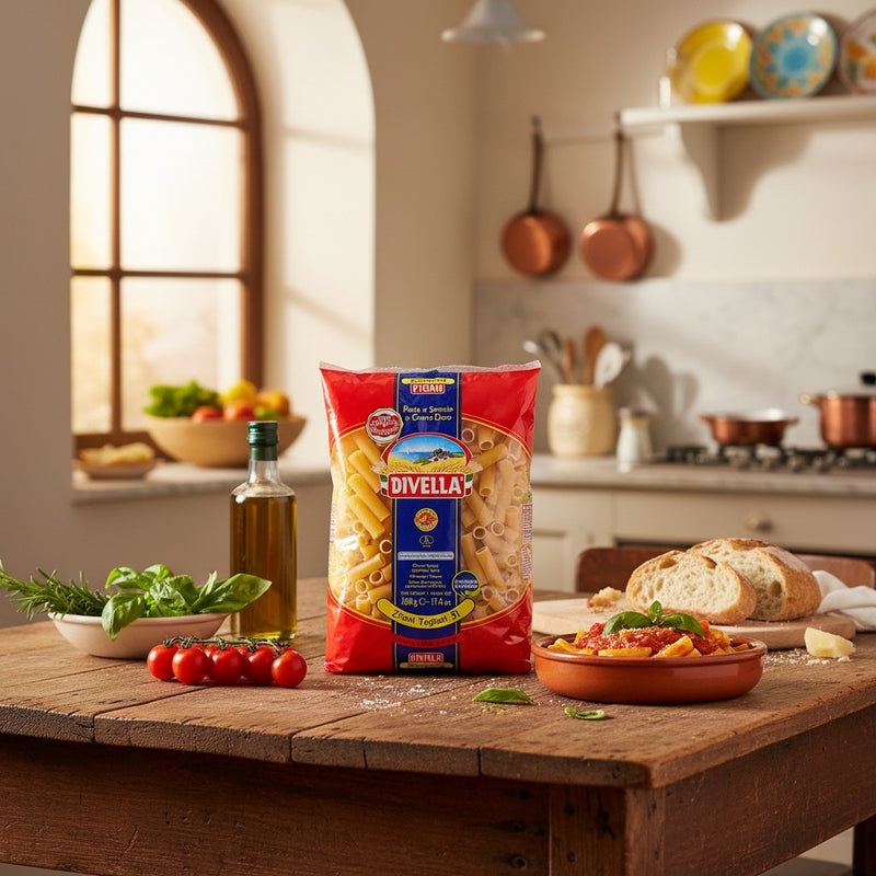 Zitoni Tagliati Divella - Pâtes tubulaires (500 g) — cuisine italienne authentique