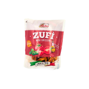 Snack Zufì Mini Grissini goût pizza, Valledoro, 100g, spécialité italienne à base de tomate, basilic et huile d’olive.