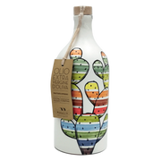 Bouteille d'huile d’olive extra vierge Cactus Muraglia 50cl, design cactus arc-en-ciel, méditerranéenne et légèrement fruitée.