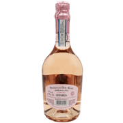 Prosecco Rosé Astoria 75cl - Détail de la bouteille avec étiquette et bulles fines.