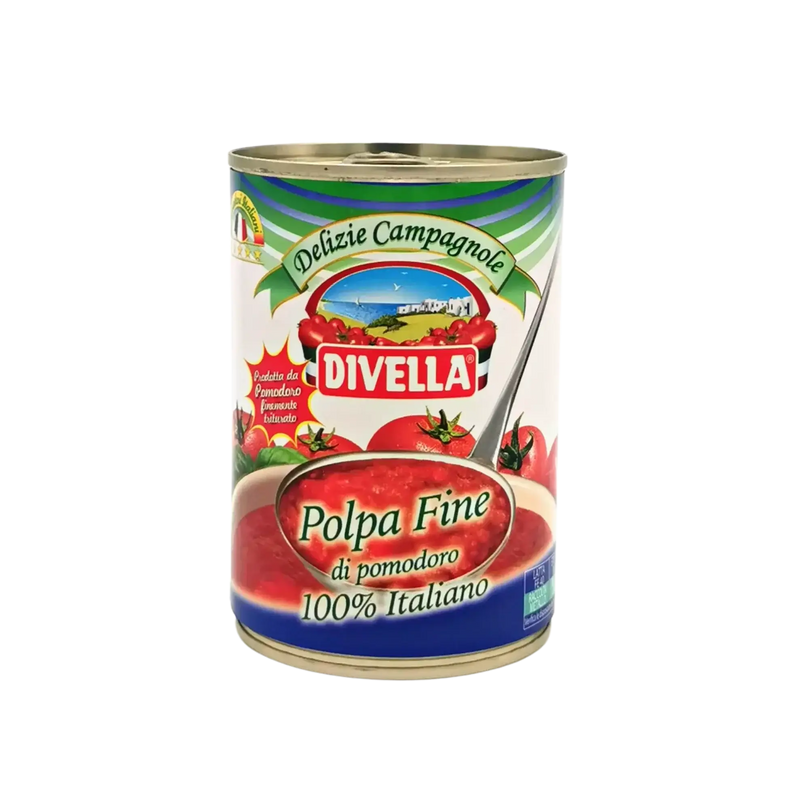 Sauce Tomate Italienne Delizie Campagnole Divella en bocal – vue avant, étiquette rouge et jaune
