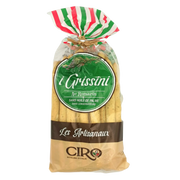 Emballage de gressin romarin artisanal Ciro 250g, bâtonnets croquants italiens au romarin frais.