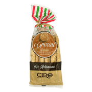 Paquet de gressin sésame artisanaux Ciro 250g, authentiques et croustillants, illustrant le savoir-faire italien.