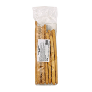 Paquet de gressin olive Brusa 200g – spécialité piémontaise croquante avec olives, dans un emballage transparent.