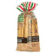 Emballage de gressin romarin artisanal Ciro 250g avec sachet aux couleurs italiennes.