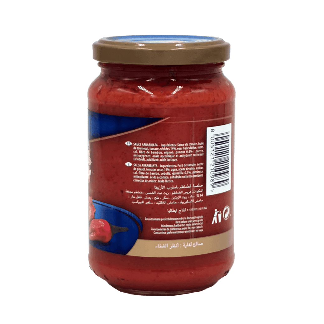 Arrabbiata-Sauce Divella Nahaufnahme rote, scharfe Textur