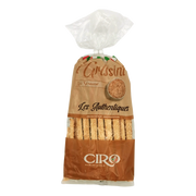 Paquet de gressin sésame Ciro 200g, spécialité italienne croustillante, enrichie de graines de sésame dorées, emballage transparent.