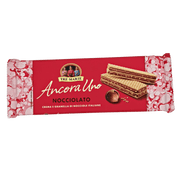 Emballage du produit Gaufrette Noisette Ancora Uno Tre Marie 140g avec crème et noisettes.