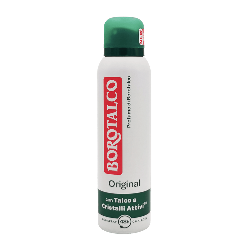 Déodorant Borotalco Original 48h 150ml avec cristaux actifs pour une protection longue durée et fraîcheur durable.