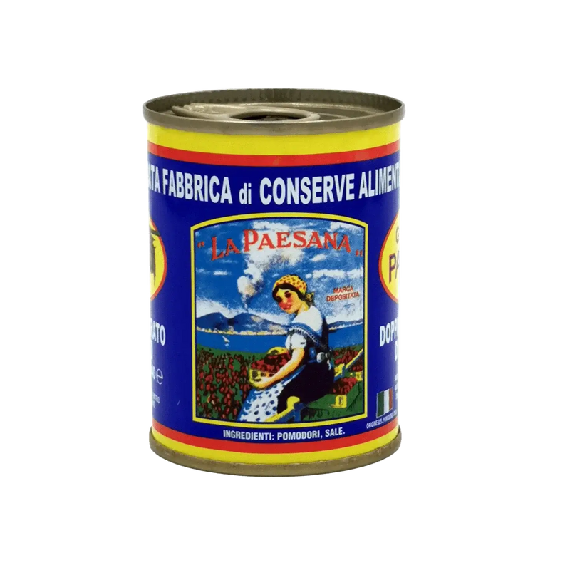 Double concentré de tomate La Paesana 140 g, conserve au design champêtre italien.