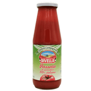 Passata di Pomodoro Divella 680g – bouteille de sauce tomate italienne vue de face, étiquette rouge et jaune