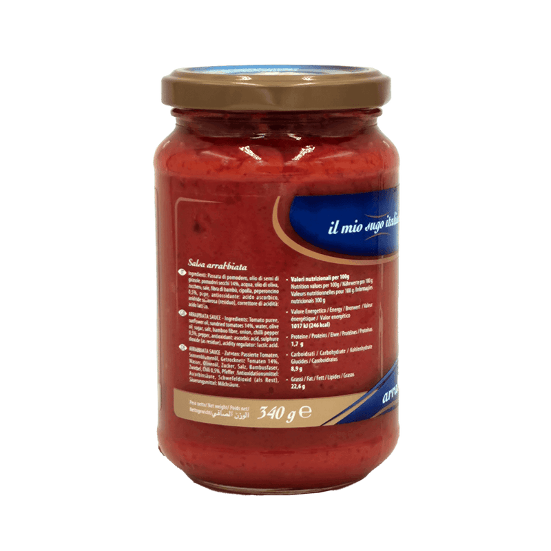 sauce arrabbiata divella etiquette dos informations nutritionnelles