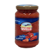 sauce arrabbiata divella pot verre 340g face avant avec étiquette rouge