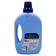 Bouteille de lessive liquide Felce Azzurra Classique 1,6l avec poignée bleue et étiquette arrière visible.