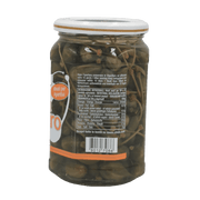 Caprons Italiens Citres 540 g, antipasti italien traditionnel avec caprons soigneusement sélectionnés, préservés dans une légère saumure vinaigrée.