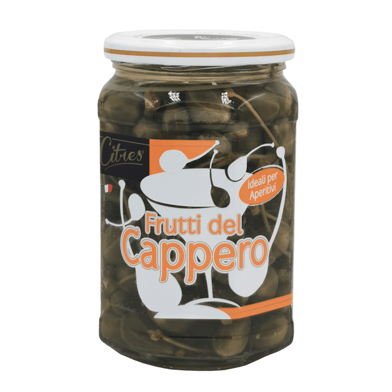 Bocal de Caprons Italiens Citres 540 g, authentique antipasti italien avec caprons conservés en saumure.