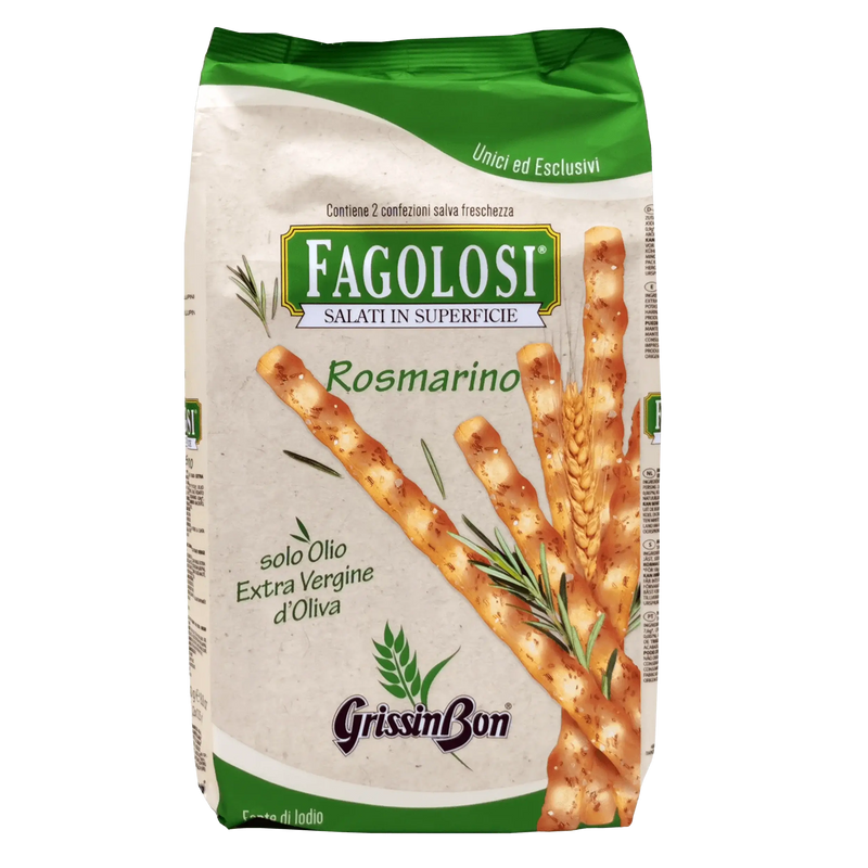 Sachet de gressin romarin Fagolosi Grissinbon 250g avec brins de romarin