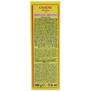 Emballage de pâte à lasagne aux œufs Divella 500g, produit italien authentique.