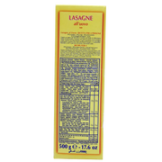 Emballage de pâte à lasagne Divella 500g, Lasagne all'uovo, authentiques pâtes italiennes sans précuisson.