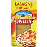 Paquet de pâte à lasagne Divella 500g - Lasagne all'uovo italiana aux œufs, authentique et sans précuisson.