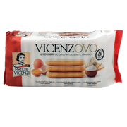 Emballage des biscuits cuillère italiens Matilde Vicenzi Vicenzovo, mettant en valeur la tradition culinaire italienne dans un paquet de 300 g.