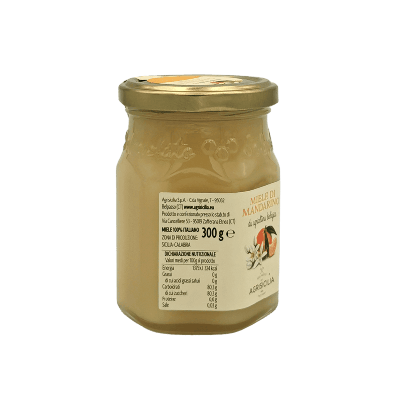 Pot de miel de mandarine biologique Agrisicilia 300g, pur miel biologique authentique