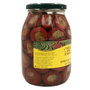 Peperoncini Farcis au Thon Contado degli Acquaviva – Composition en gros plan avec thon, câpres et olives noires