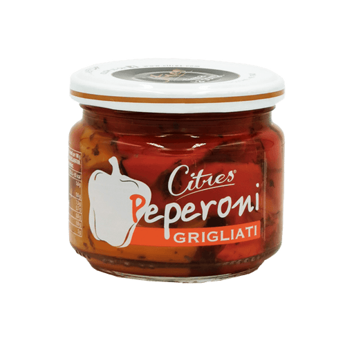 Bocal de poivrons grillés Citres 230g avec logo et étiquette du produit