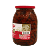 Tomates séchées à l'huile de tournesol Polli 950g – Composition et texture en gros plan