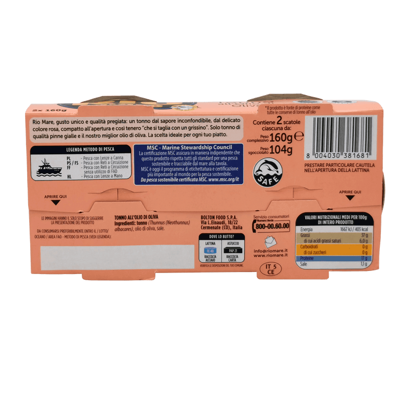 Thon de Haute Qualité à l'Huile d'Olive Rio Mare