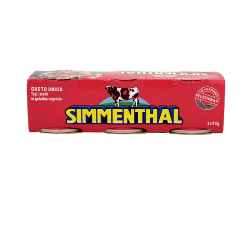 Corned beef Simmenthal 270 g, recette savoureuse à base de bœuf maigre et gelée végétale, idéale avec des pâtes ou des légumes.
