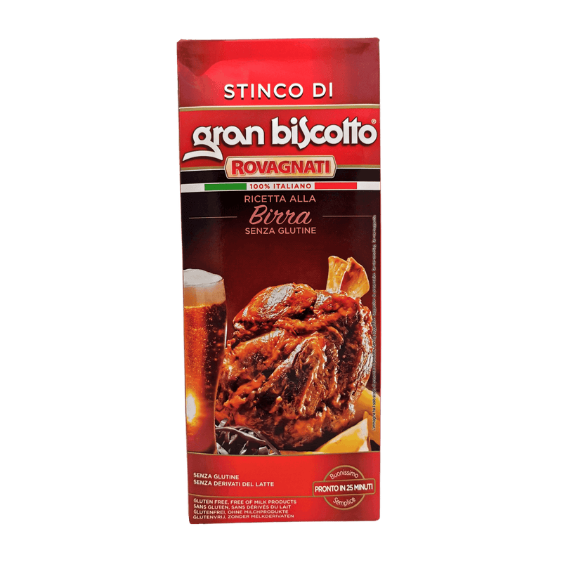 Jarret de porc Gran Biscotto Rovagnati 1kg, recette à la bière, plat préparé italien.