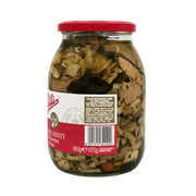 Funghi Misti con Porcini Polli - Champignons marinés dans leur bocal pour antipasti