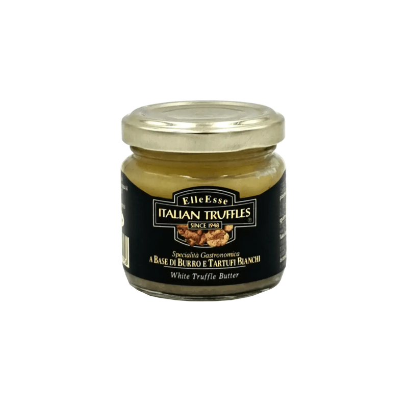 Bocal de beurre de truffe blanche ElleEsse, spécialité italienne gourmande au goût raffiné de truffe blanche.