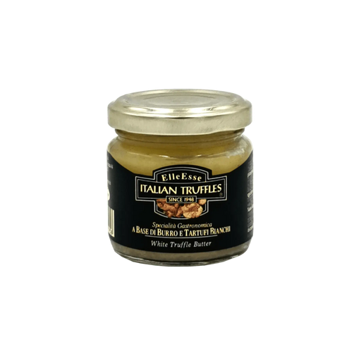 Beurre à la truffe blanche ElleEsse 80g, spécialité gastronomique italienne, idéal pour sublimer vos plats.