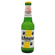 Bouteille de bière citronnée Ichnusa Limone 33cl, radler italienne rafraîchissante de Sardaigne, bière légère et désaltérante.