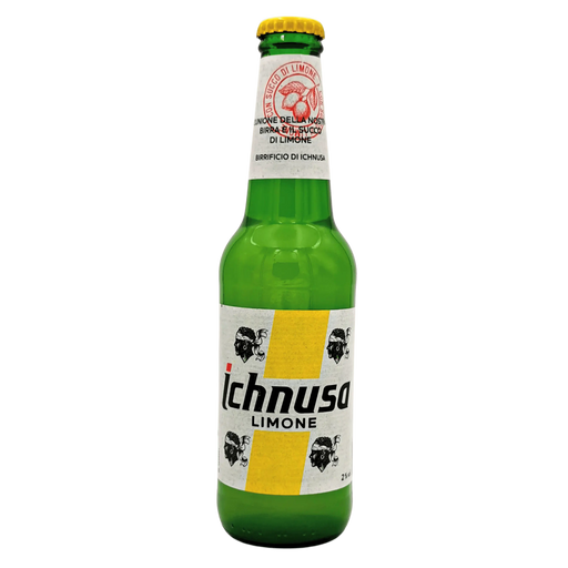 Bouteille de bière Ichnusa Radler au citron 33cl avec étiquette avant