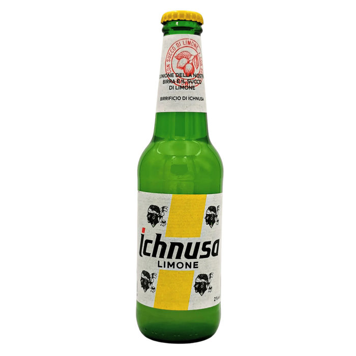 Bouteille de bière Ichnusa Radler au citron 33cl avec étiquette avant