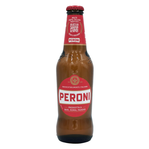 Bière Peroni 33cl en bouteille, brassée en Italie avec du malt 100% italien.