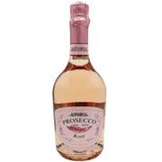 Prosecco Rosé Millesimato Astoria 75cl en gros plan - Bouteille élégante avec reflet rose pâle.