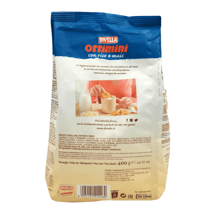 Biscuit Riz Soufflé et Maïs Divella 400g 