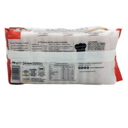 Dos de l’emballage des biscuits cuillère Matilde Vicenzi Vicenzovo 300 g, présentant les informations nutritionnelles et la marque des biscuits cuillère italiens Vicenzovo.