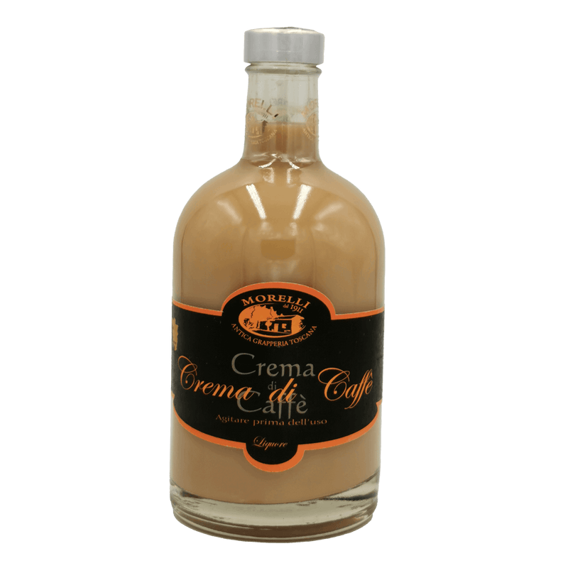 Crème di Caffè Morelli 50 cl, délicieuse liqueur de café italien crémeuse, au goût riche et intense.