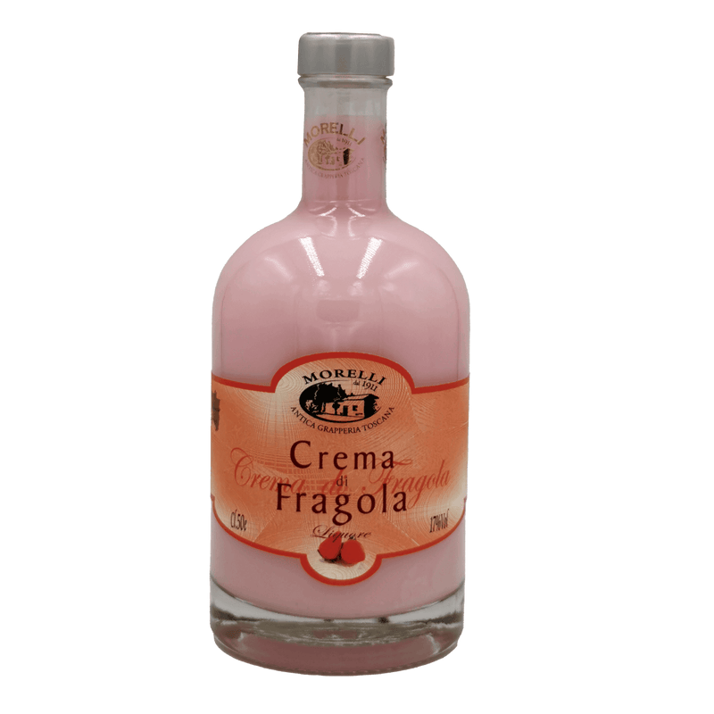 Bouteille de 50cl de Crème de Fraise Morelli - Liqueur douce et fruitée de Toscane