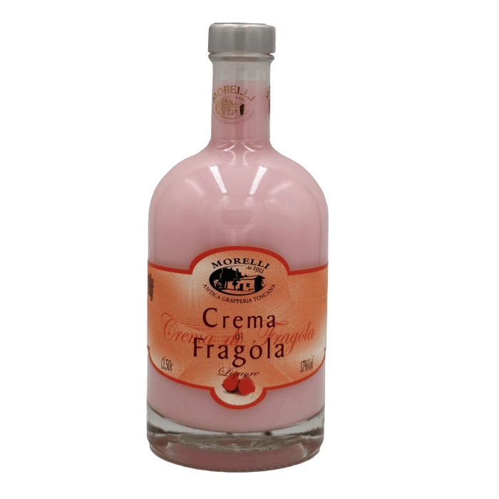 Bouteille de 50cl de Crème de Fraise Morelli - Liqueur douce et fruitée de Toscane