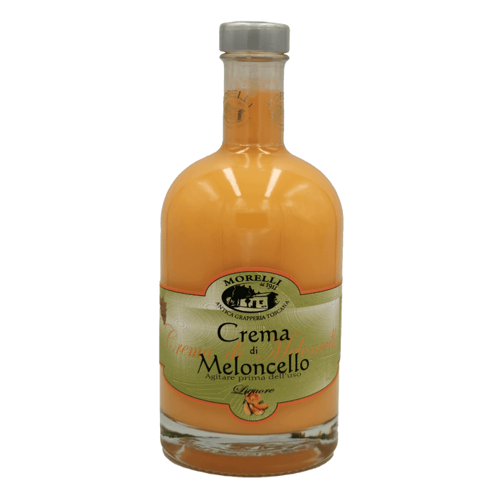 Bouteille de Crème de Meloncello - Liqueur à la Crème de Melon par Morelli, vue de face, 50 cl